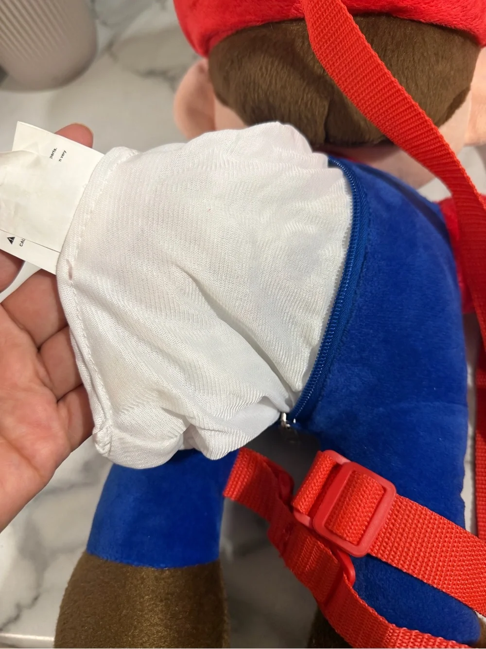 Nintendo Red Blue Plush Mario Character Backpack